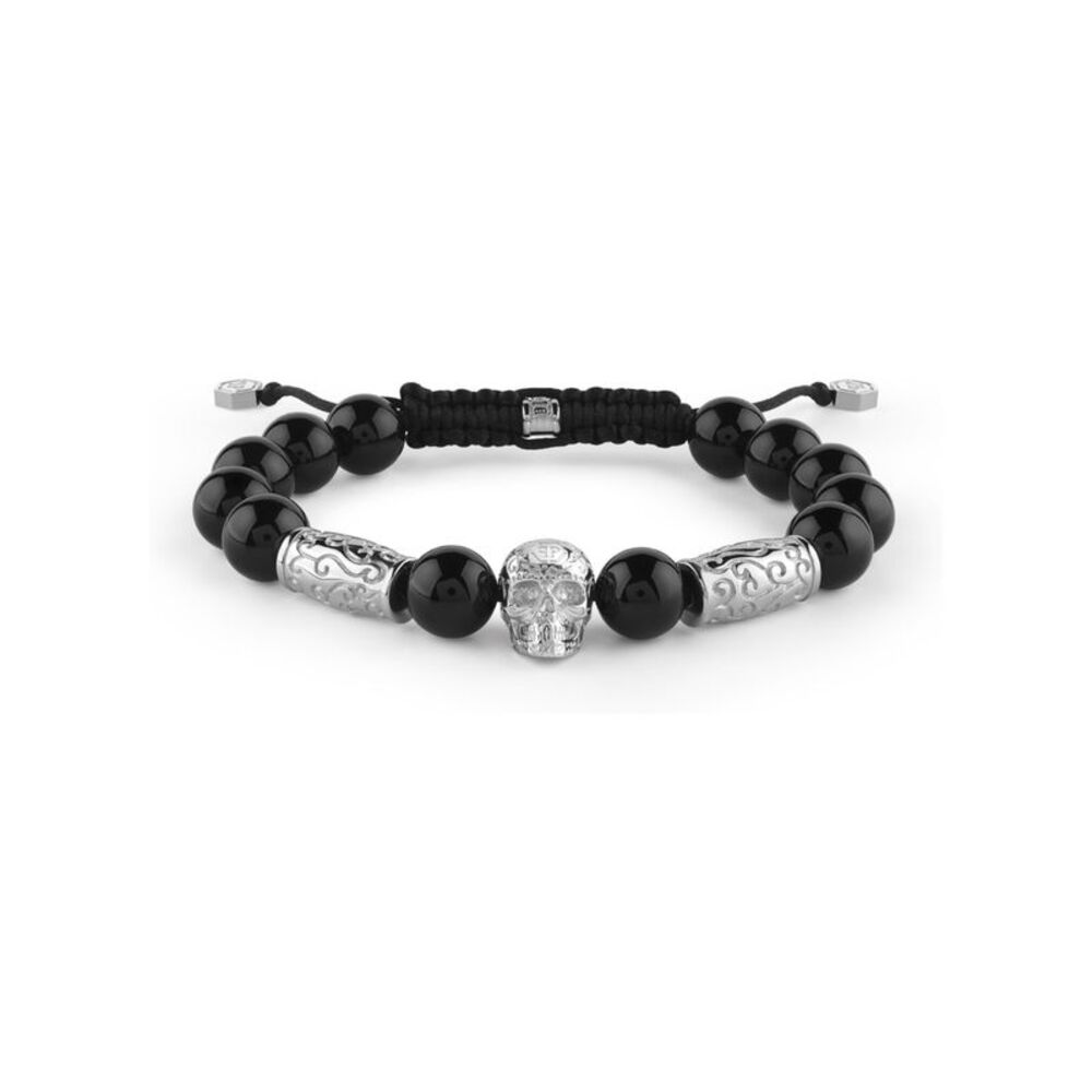 Philipp Plein Plein Elite Onyx Beads Bracelet Mens